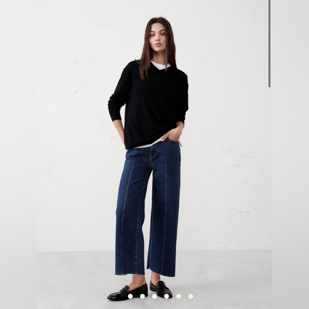 NWT Banana Republic Blue Flare Wide Leg Jeans